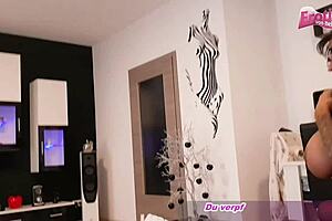 German big tits milf gets creampie from cock