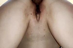 Close-up view of deep throat and anal actions