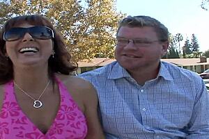 Milf strips outdoors and gets fucked by stepson after their walk!