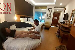 Lick her navel and juicy pussy. He poured drink in and sipped from her body.