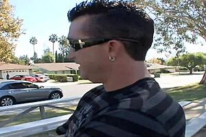 Milf strips outdoors and gets fucked by stepson after their walk!