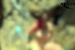 Woman relaxes outdoors part 2