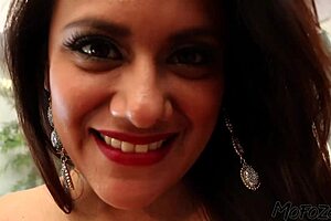 Horny brunette gets hairy pussy fucked by big cock 😏