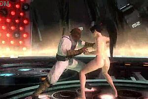 Momiji goes nude in wild Doa 5 tag wrestling action.