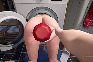 stepmom stuck in washing machine game chaos