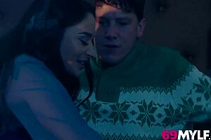 milf and teen plan a surprise gift for the holiday season