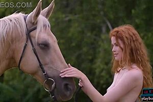 Stunning Redhead Milf Heidi Romanova Teases in Outdoor Solo Session