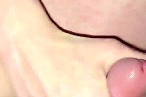 Watch this skinny husband jerk his cock while I lick it clean?