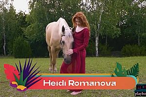 Stunning Redhead Milf Heidi Romanova Teases in Outdoor Solo Session