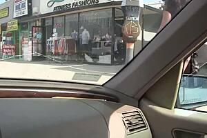 Hidden cam catches Cami swallowing huge cock at glory hole!