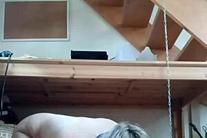 European Slave Bound In BDSM Humiliation At Master's Office With Toys