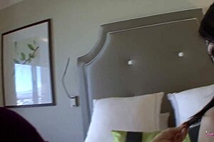 At the porn convention, the inexperienced lesbian asks the milf, Teach me how to lick pussy properly?