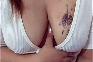 Chubby Teacher Walks Bra-Less on Public Road, Plays with Big Tits