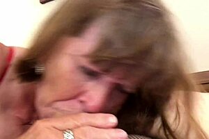 Holy crap! Granny Red Riding Hood devours cock like a wild wolfish gilf!