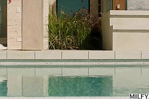 Piper Press, the milfy trophy wife, prefers the pool boy's huge cock over her husband