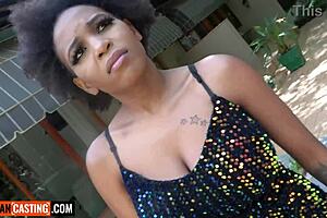 Amateur Busty Black Milf Pussy Slammed POV Interracial