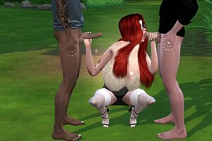 I watch Mortimer and Duncan fuck Sabri Muff, then Mercedes joins