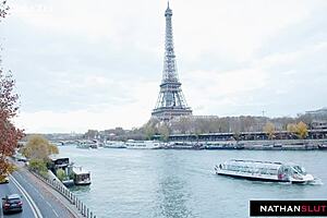 Natasha nice rides boss bareback in cowgirl, cumming on her ass