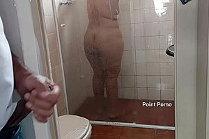 My stepmother leaves the bathroom door open for me to watch