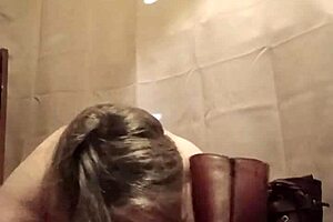 European Milf Slave Humiliated While Licking Boots in Public