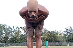 Is it good when uncle teaches pretty athletic cute black mature woman a homemade workout with father in law?