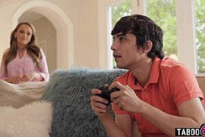 Big Boobs Milf Stepmom Begs Stepson for Bill Help