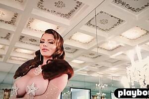 Huge tits brunette milf Sophie Dee poses for Playboy