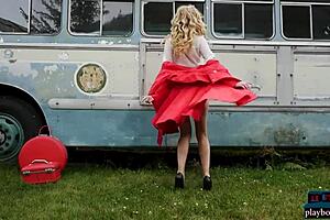 Petite Blonde Milf Poses Nude Outdoors