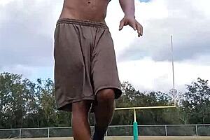 Is it good when uncle teaches pretty athletic cute black mature woman a homemade workout with father in law?