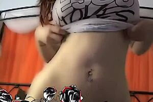 Naughty Lauren Phillips teases with solo play.