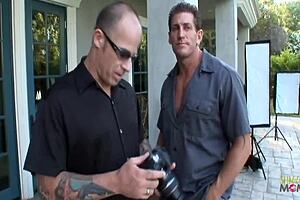 Who knocked? This mature brunette rides with fake tits and assfucking