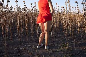 Hot Milf Flashes Sexy Ass In Short Skirt Outdoors Boldly