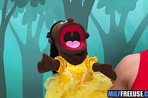 hey, blonde milf and teen get free used on sesame street set!