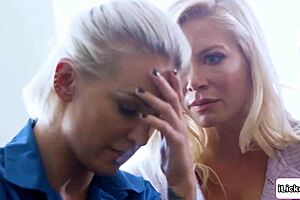 I lick teen client's big tits