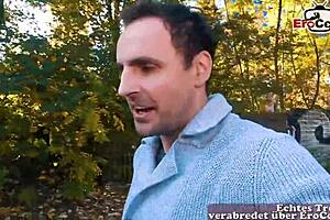 真正的德国盲约与瘦金发熟女婊子