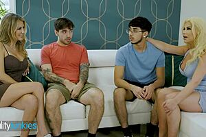 Naughty Milf Spencer Scoot Plays With Diego Perez's Thick Dick Behind His Mom's Back