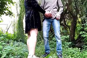 Bent over mother-in-law outdoors, pounded doggystyle in park! 😜