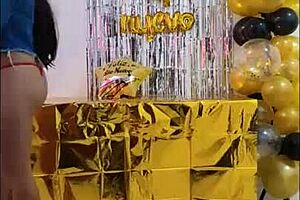 Can the morena and her friend handle mutual masturbation on New Year's Eve?