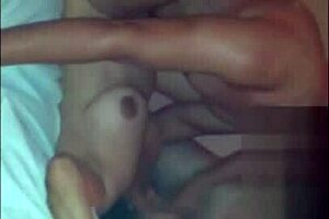 Karina, married housewife, in threesome with two young men.