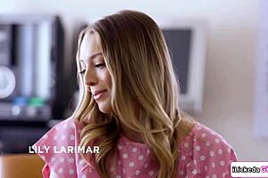 I lick teen client's big tits