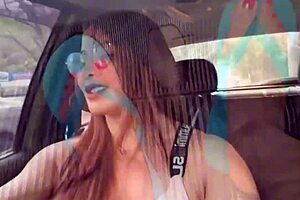 skinny blonde milf with fake tits fucks in high heels, cum on tits