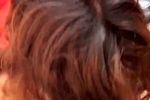 the redhead milf licks her wet pussy with tongue