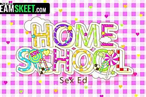 Stepmother teaches anatomy to horny group in private