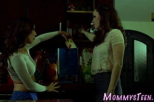 Pretty Teen Scissoring with Mature Partner in First-Time HD Action