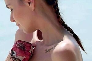 Two Ukrainian milf babes, Jana Bubu and Elina, doin softcore stuff, so hot