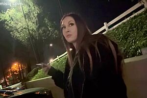 Artemisia Love smoking outdoors.