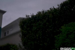 muscle barbie dominates with her big clit and creampie on monster cock