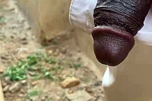 He shared a brief outdoor encounter with a shaved milf amateur bent over in homemade video