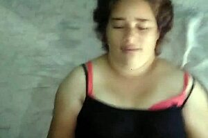 Latina amateur sucks cock in missionary while filming