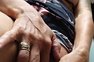 Milf Uses Pink Vibrator While Getting Fucked In Pussy And Arse